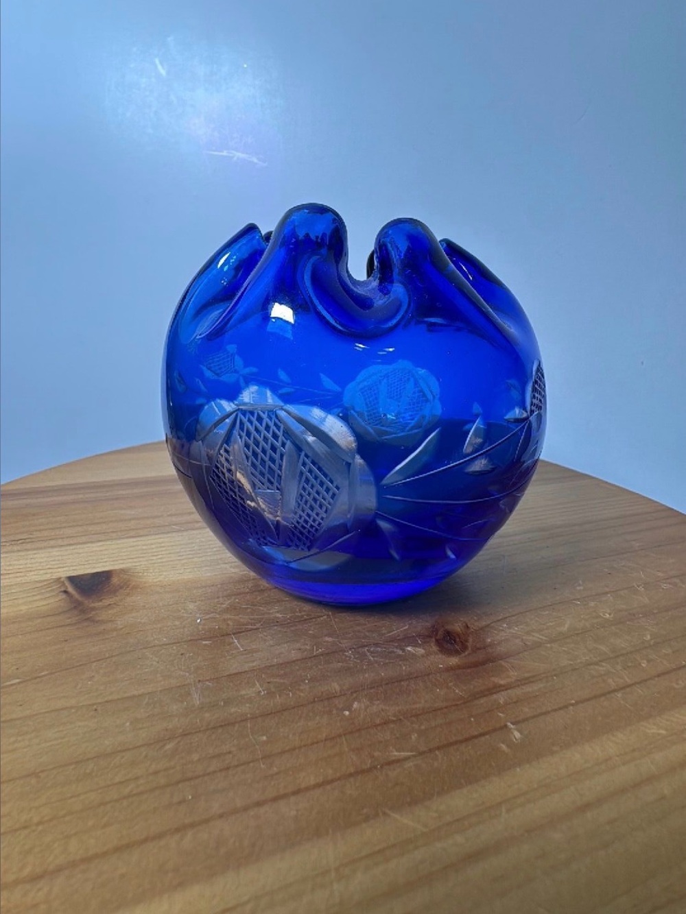 Cobalt Blue Art Glass Vase